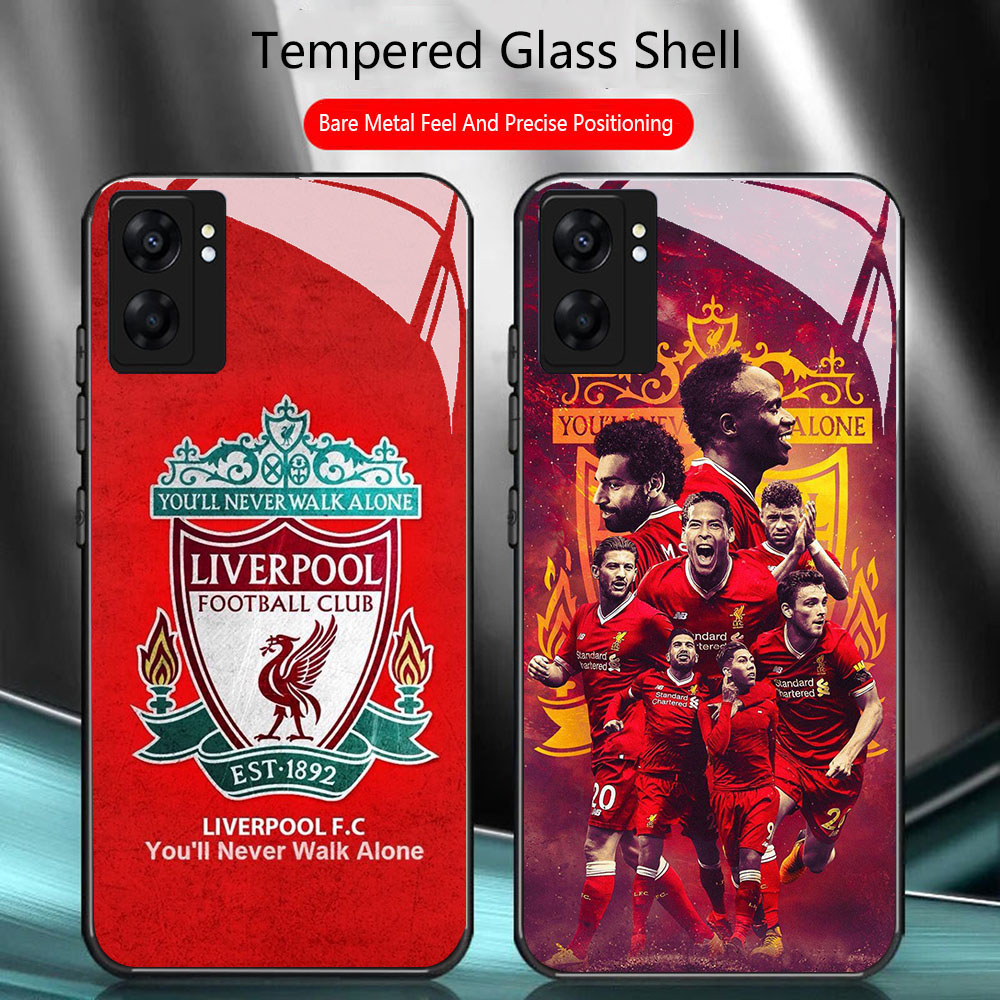 TS-71 Liverpool FC HD Glass Casing สําหรับ OPPO A57 A77S A17 A36 A77 A57S A76 A96 Reno 10 13 Pro Rea