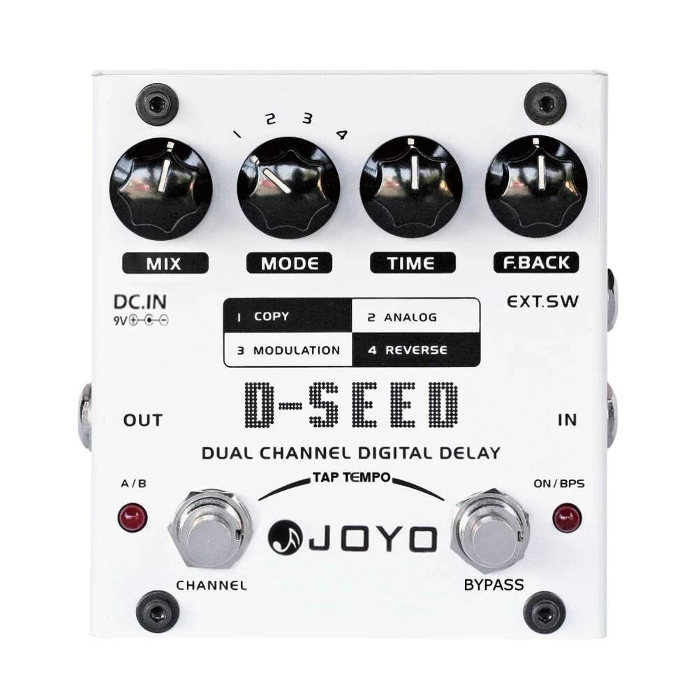 JOYO D-SEED DELAY กีตาร์เหยียบ Build-in TAP Tempo Function Dual Channel 4 โหมด DELAY Copy/Analog/Rev