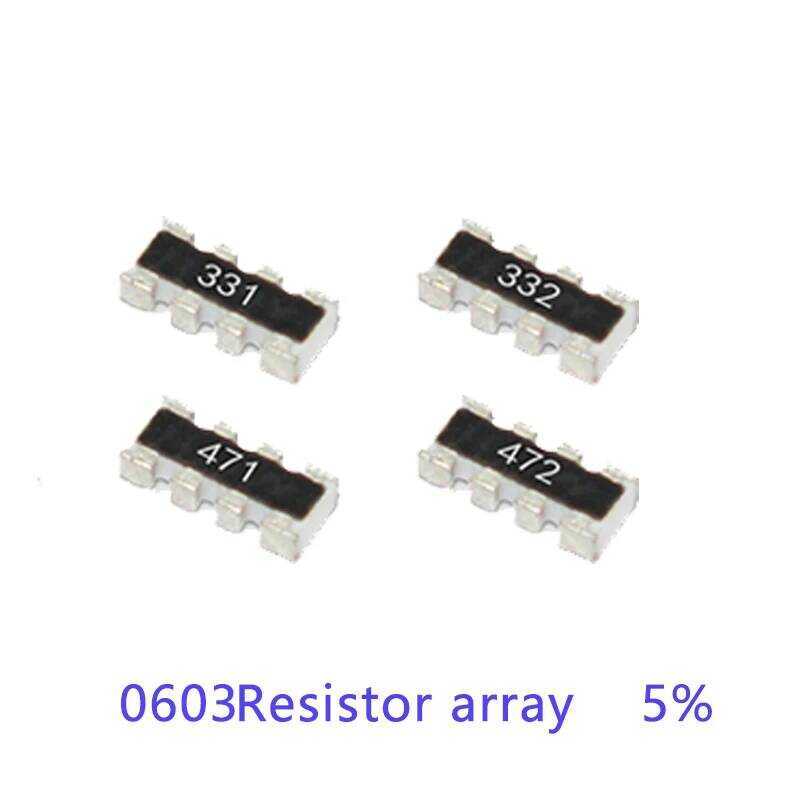 ชิ้น 100 0603*4 8P4R 2*4P ตัวต้านทานเครือข่าย SMD แบบอาร์เรย์ 6R8 6.8 68 680 R 6.8K 68K 680K โอห์ม 6