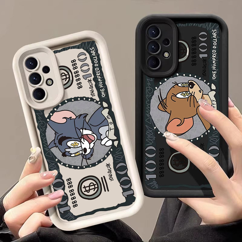 Disney Tom Jerry Money US Dollars สําหรับ Samsung A56 A55 A35 A53 A54 5G A73 A34 A07 นุ่มกรณี A25 A2