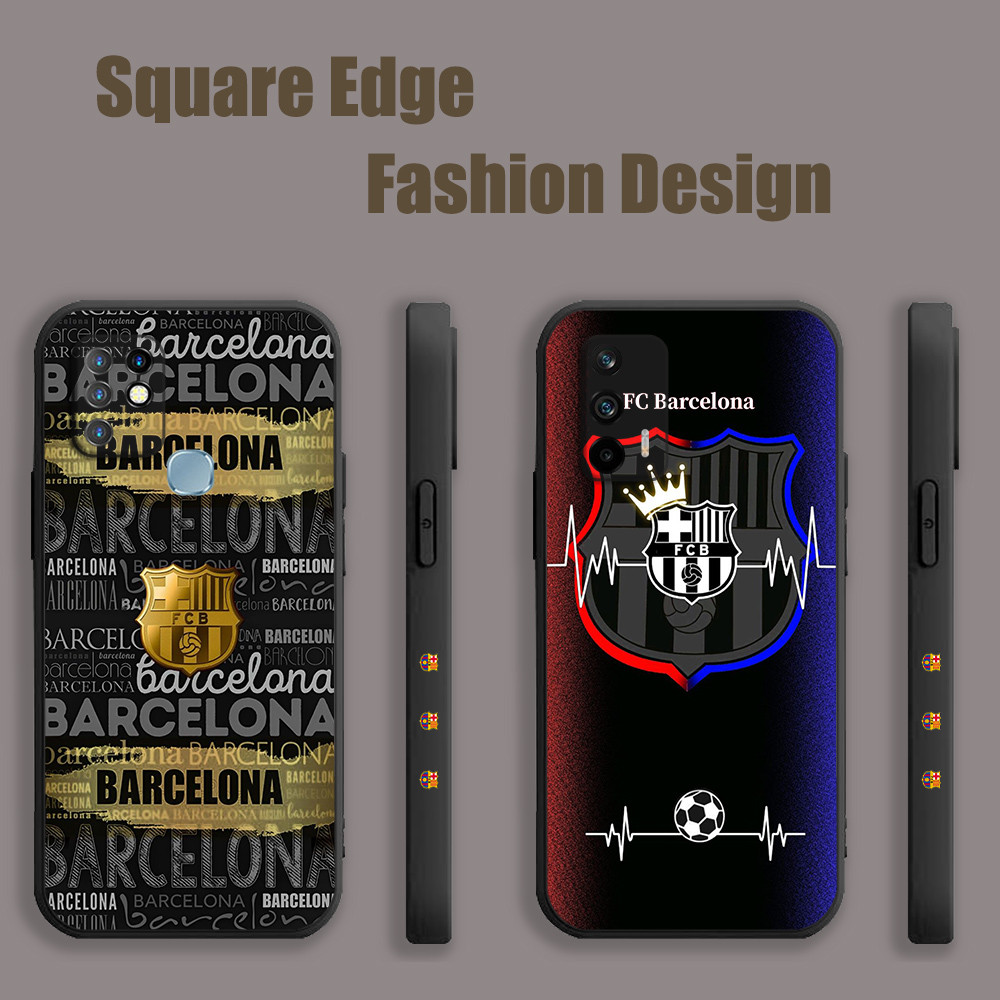 ปลอกสําหรับ iPhone 17 PRO MAX 17 AIR Tanda Kelab ฟุตบอล Barcelona GRJ18 เคสโทรศัพท์ขอบสี่เหลี่ยม