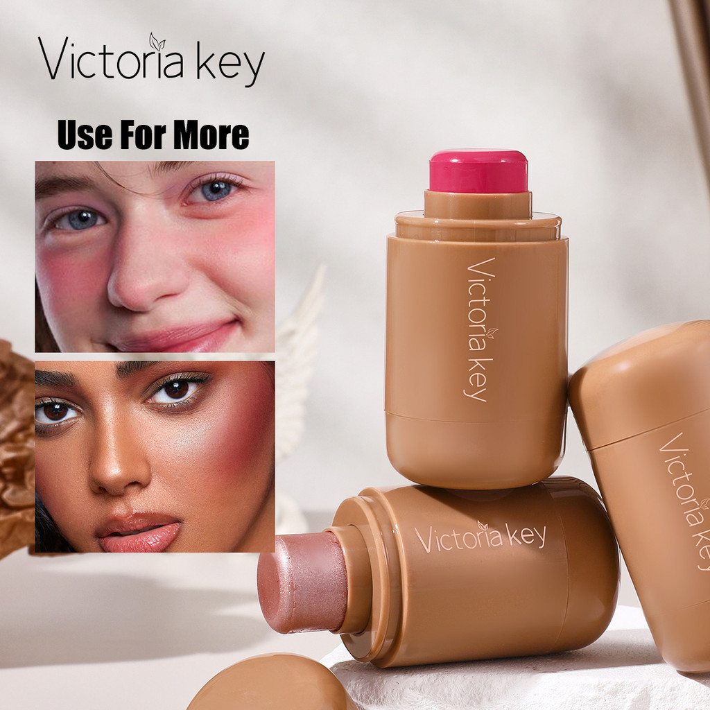 Factory Direct Pocket Blush Stick Highlight Contour Lip and Cheek Dual-use Portable Rouge Blush Cream Matte