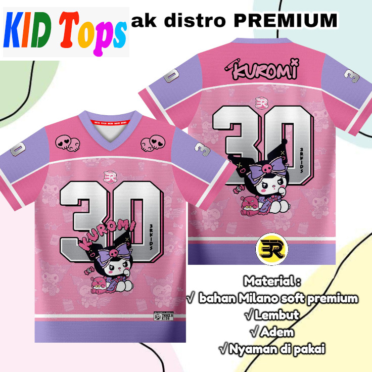เสื้อกีฬาเด็กผู้หญิง 3RKIDS Dryfit Milano อายุ 1-10 ปี