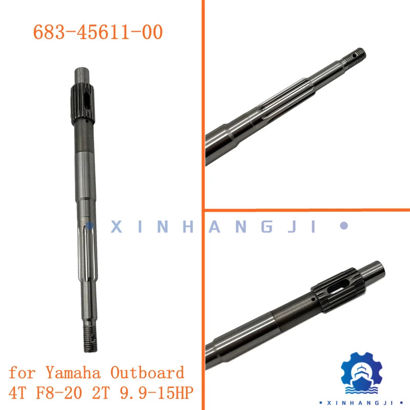 683-45611-00 Shaft, Propeller for Yamaha Outboard Motor 2-stroke 9.9/13.5/15HP 4T F8-F20 683-45611