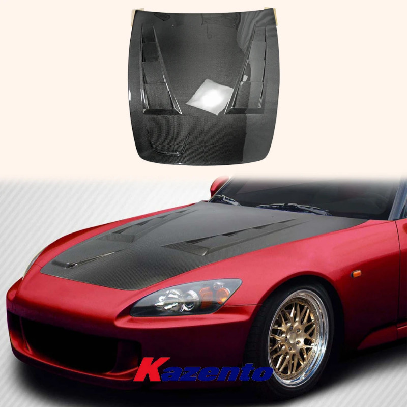 For Honda S2000 2002-2009 JS Style Carbon Fiber Front Bumper Hood Bonnet Body Kits