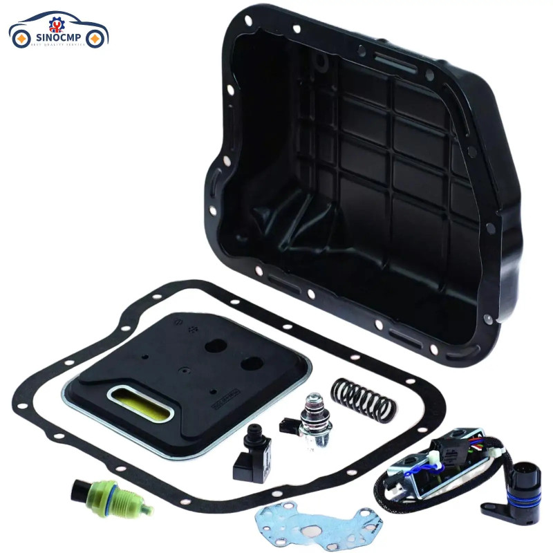SINOCMP 1Set Transmission Solenoid Set Oil Pan & Filter Kit A518 46RE 47RE 48RE For Dodge Chrysler