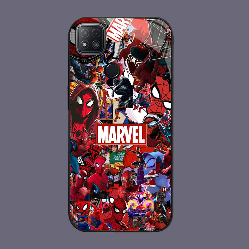 DK-71 Marvel X men Casing GLASS soft frame สีดํา Xiaomi Redmi Poco Note 9C 11 8 12 12C 10C C3 10A 11