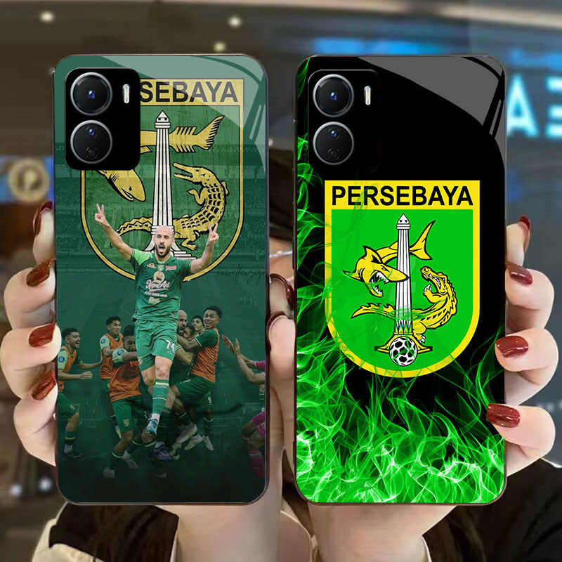 DK-76 Persebaya Casing GLASS soft frame สีดํา VIVO iQOO Y16 Z9X Y17S Y15S Y15A Y56 Y36i Y01 Y36 U5X 