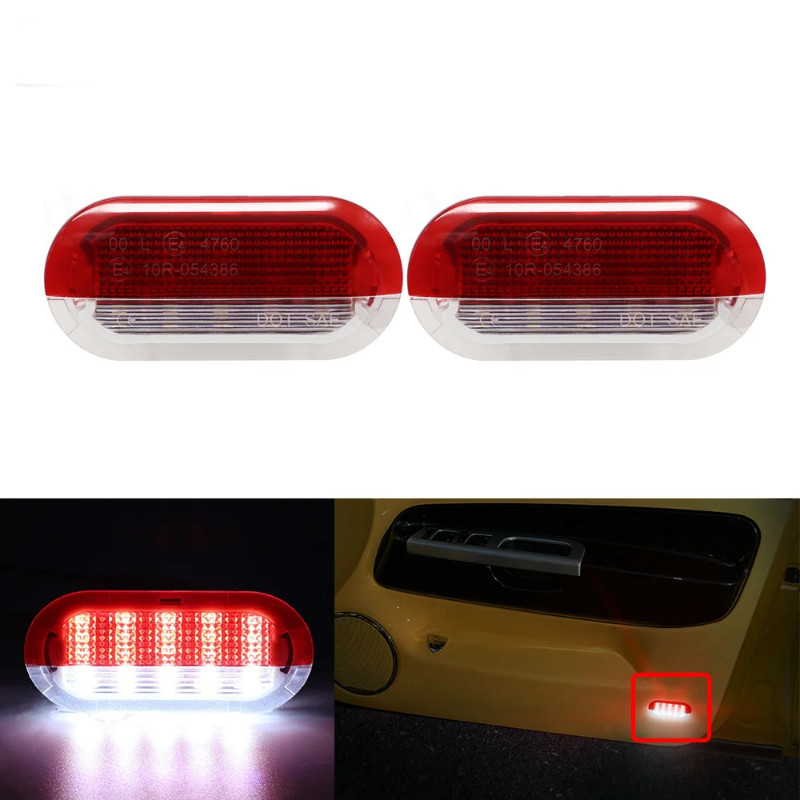 2pcs White LED Door Courtesy Light Welcome Lamp For VW Golf 4 Beetle Cabrio Polo Sharan Vento Toura