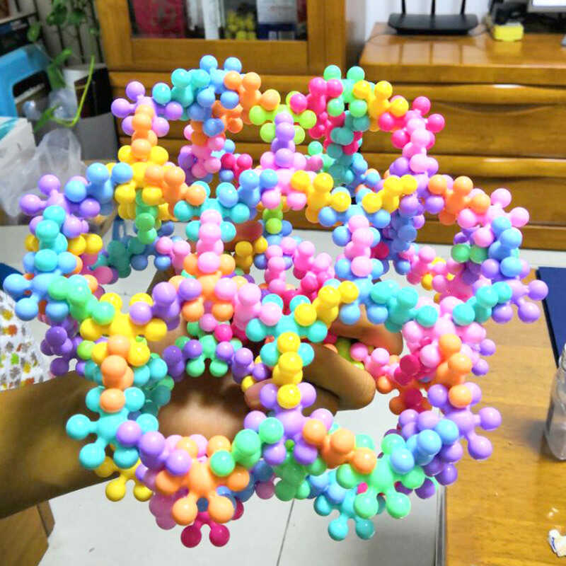 Morning Breeze Early Education ของเล่นอนุบาลเกล็ดหิมะเด็กผู้หญิงเด็กตรัสรู้พลาสติกประกอบ Plum Blosso