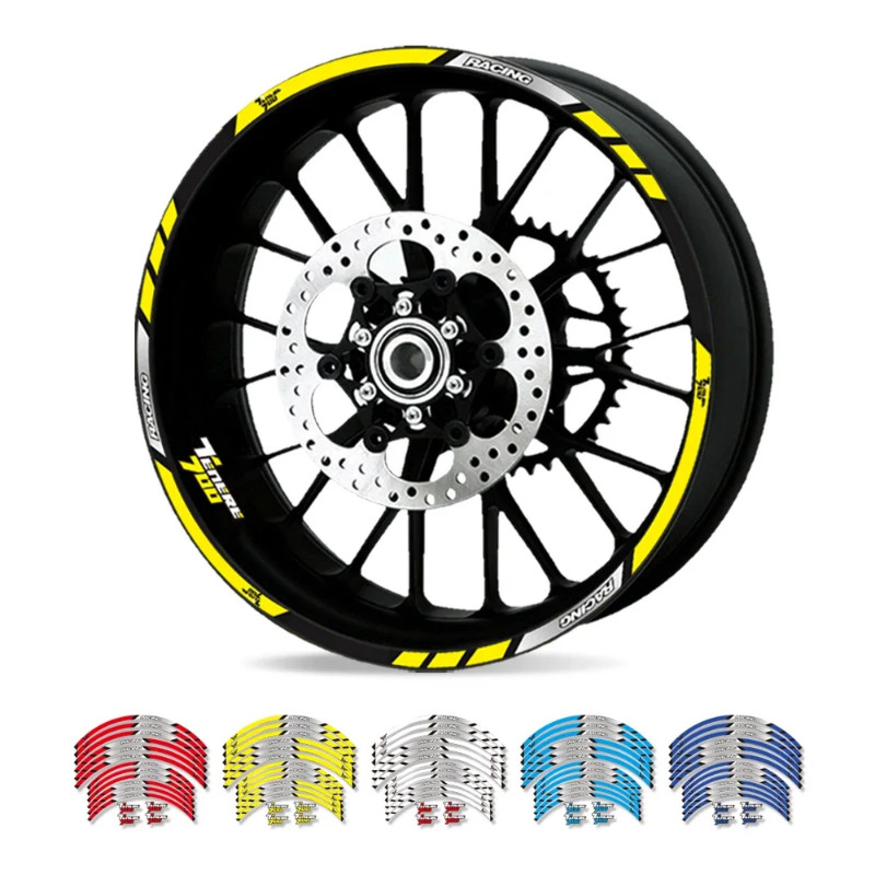 Motorcycle Reflective Wheel Sticker Hub Decals Rim Stripe Tape Kit For Yamaha Tenere700 World Raid