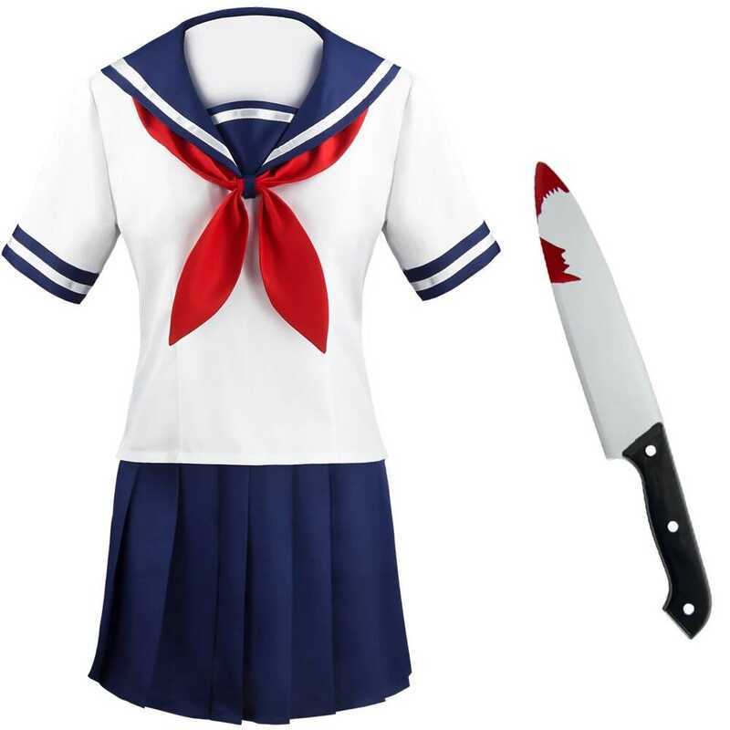 C Anime Yandere Simulator Cosplay Costume Ayano Aishi Knife JK Sailor School Uniform Chan Outfit Ha