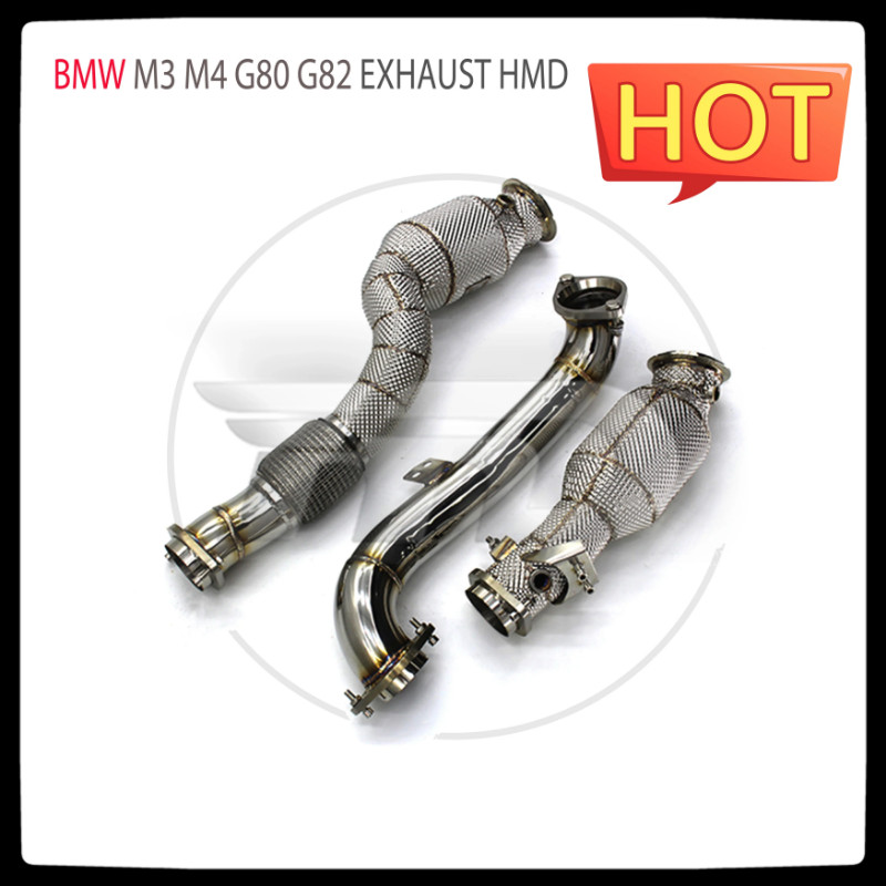 HMD Exhaust Assembly High Flow Performance Downpipe for BMW M3 M4 G80 G82 Competitio G80 G82 S58 En