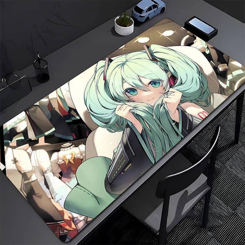 Anime Mouse Pad Office PC Gaming อุปกรณ์เสริม Mousepad H-hatsunes M-miku สาวน่ารักแป้นพิมพ์ Pad แล็ป