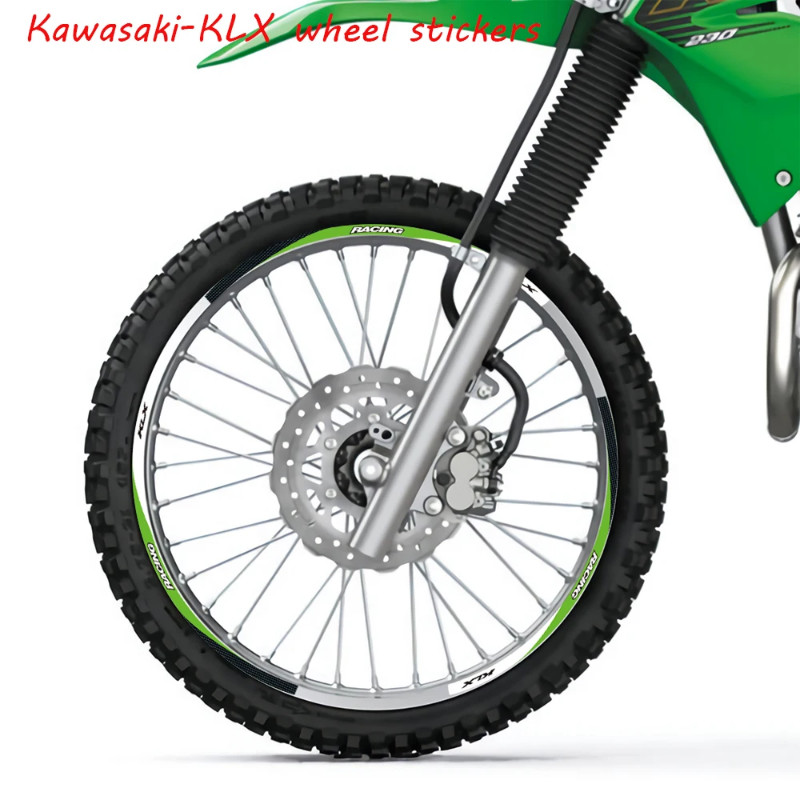 For Kawasaki KLX 230 300 230R 230R 300R S 230S 230SE motocross wheel tire sticker reflective rim st