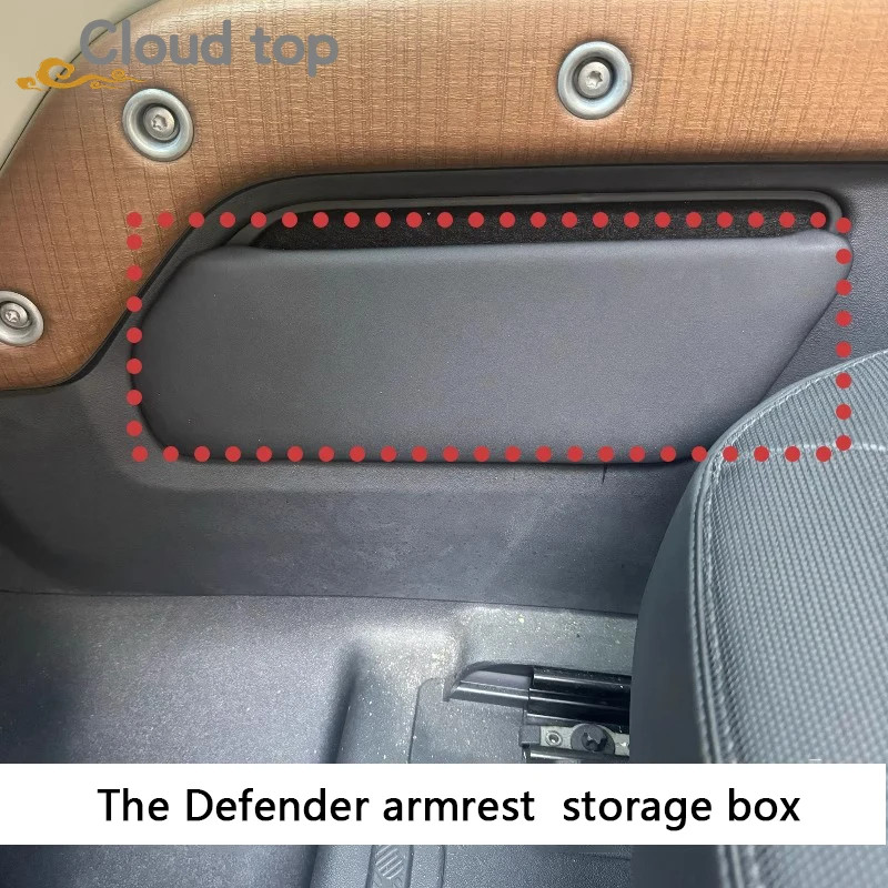 Side storage box For Land Rover Defender 2020-2025 L663 Central Armrest Lower Storage Box