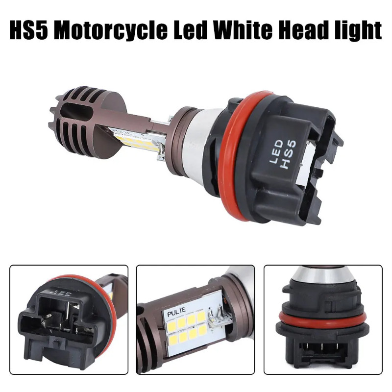 2pcs For Honda PCX125 PCX150 2008-2012 PCX 125 150 NHX110 HS5 Motorcycle Front Head Light LED White