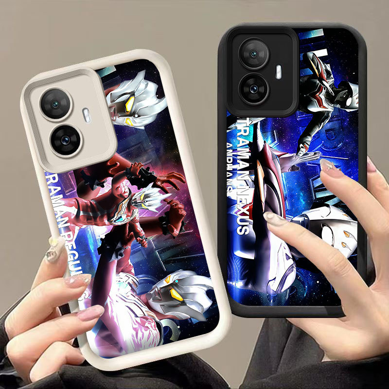 HK-67 Ultraman Ginga ปลอกกันกระแทกสําหรับซิลิโคนสีดําและสีขาว OPPO Realme Reno Narzo 13F C67 F25 11F