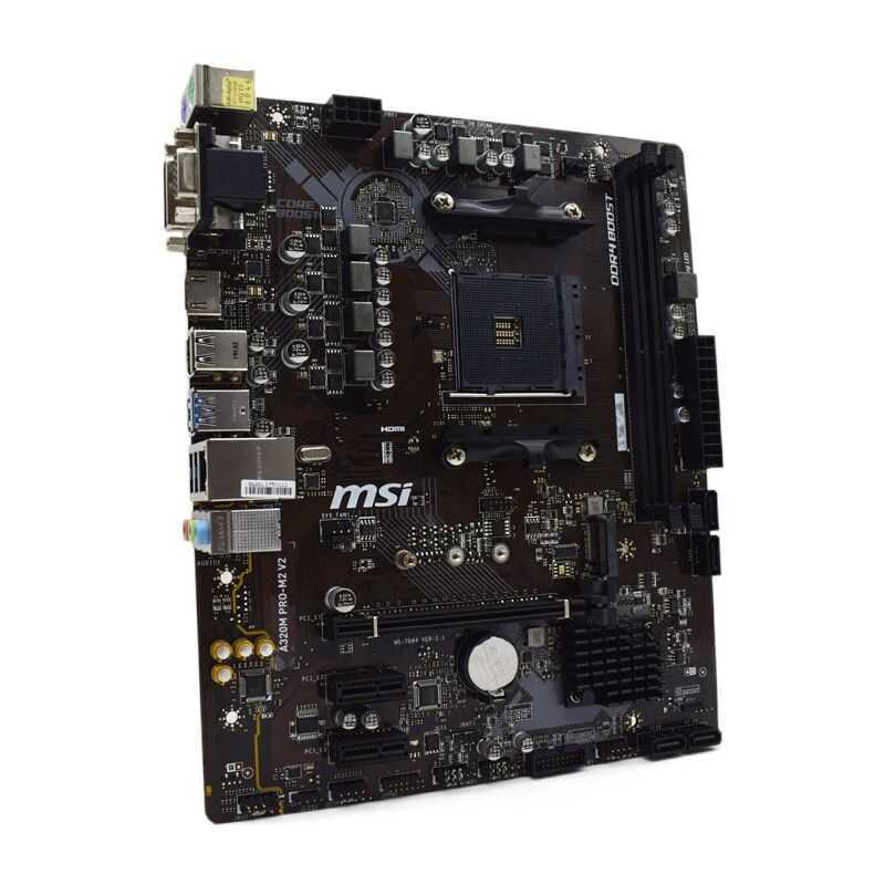 ใช้ MSI A320M PRO-M2 V2 เมนบอร์ด DDR4 rams 32GB PCI-E 3.0 AMD A320 SATA 3 USB3.1 Micro ATX