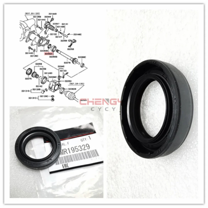 Front Right Half Shaft Sleeve Oil For Pajero IO Pinin H56A H65W H66W H76W H77W MR195329 AW169OE (46