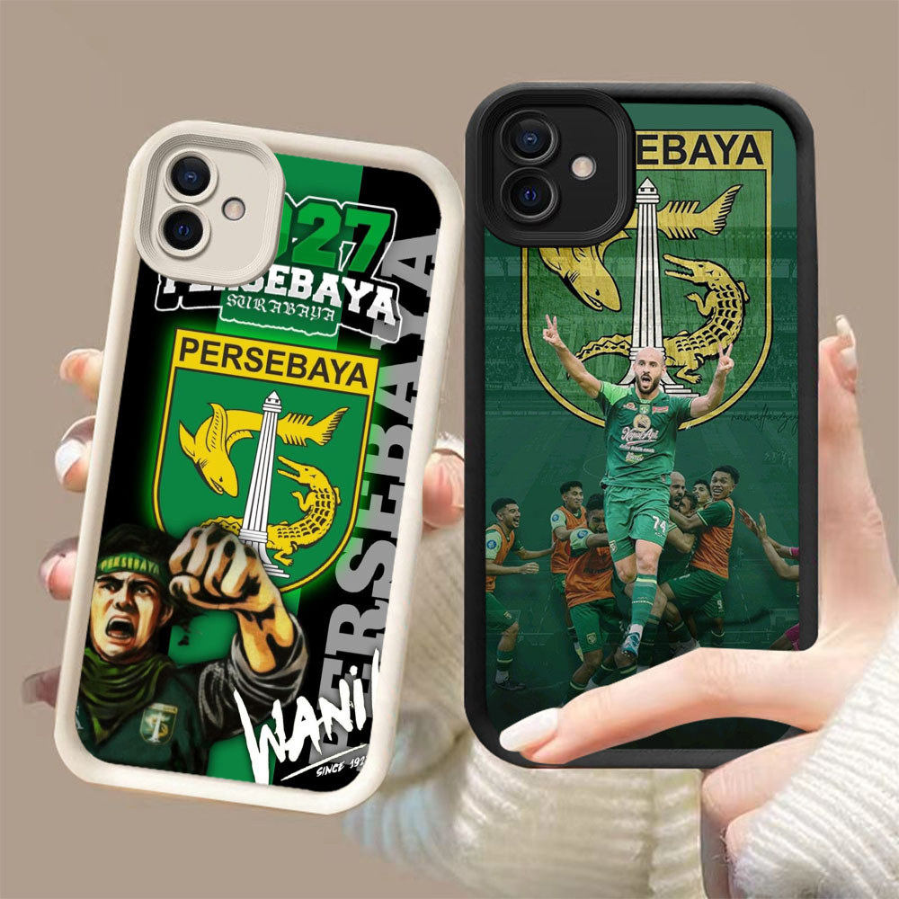 DK-76 Persebaya ปลอกซิลิโคนสีดําและสีขาวสําหรับ Samsung A07 A04 A03 A04E A05 F04 A06 M04