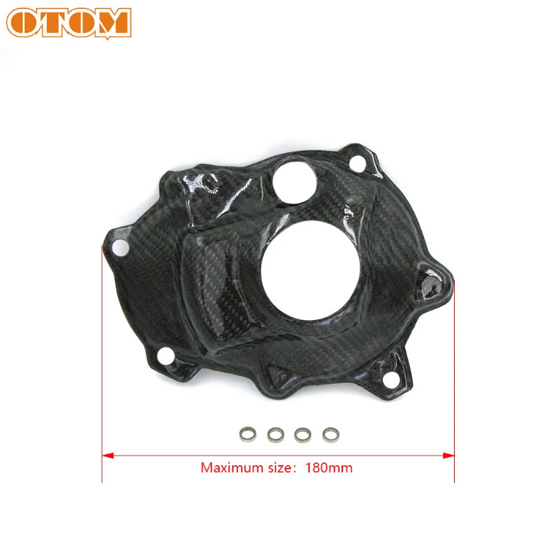 OTOM Motocross Engine Clutch Guard Ignition Cover Carbon Fiber Protection Shell For YAMAMA YZ250F 2