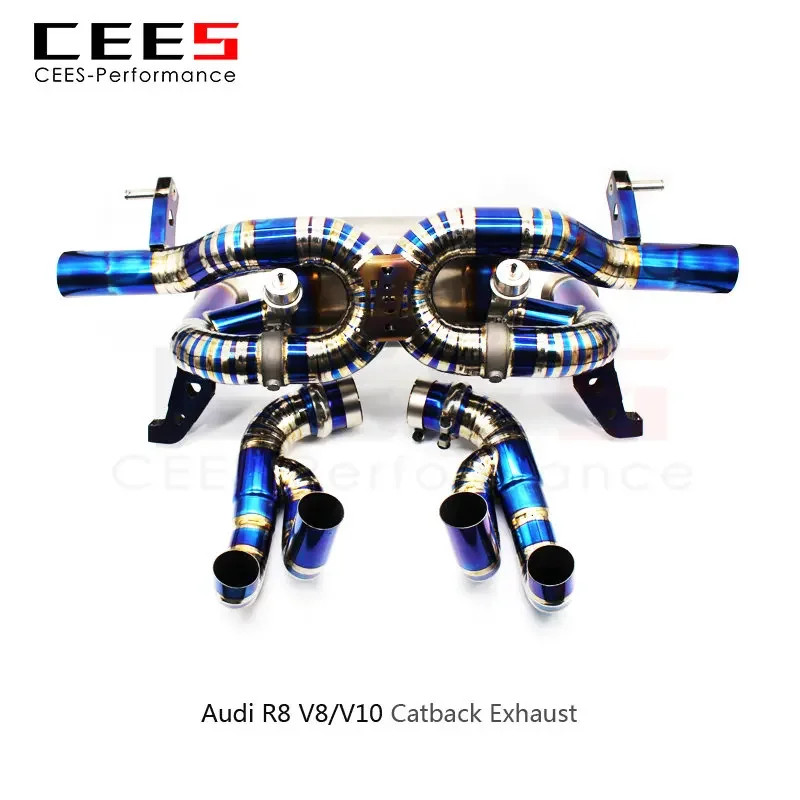 CEES Catback Exhaust for AUDI R8 V8/V10 2010-2015 Racing Performance Exhaust Pipe Titanium Alloy Ex