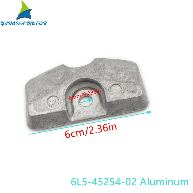 Anode 6L5-45254-02 for Yamaha Outboard 3HP 5HP Engine