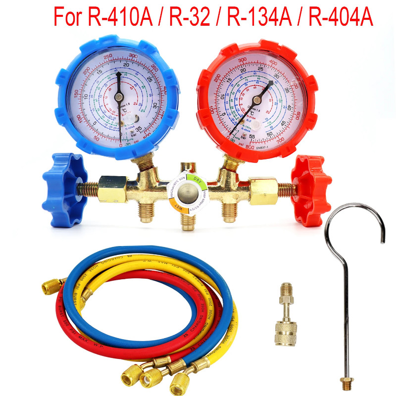 For R410A R32 R404A R134A Refrigerant Manifold Gauge Air Condition Refrigeration Set Air Conditioni