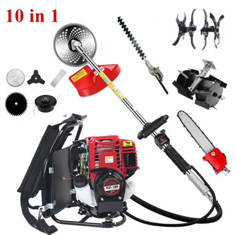 GX35 Backpack 10 In 1 Brush Cutter 4 Stroke GX35 Engine Petrol Trimmer