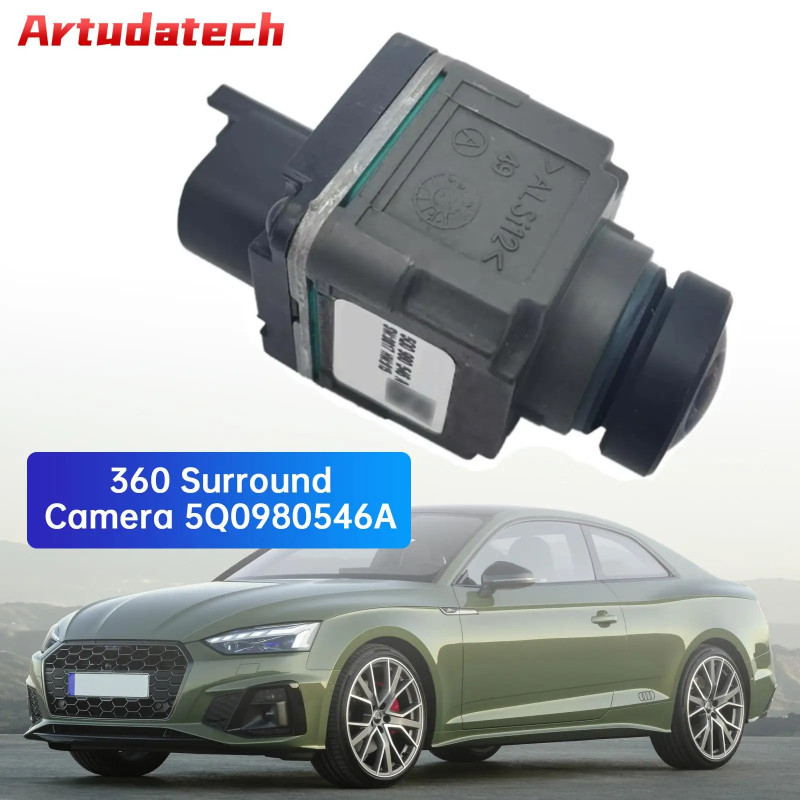 Artudatech 360°Surround Front Camera 5Q0980546A For Audi A4 B5 B6 A5 A6 A8 Q5 Porsche Car Accessori