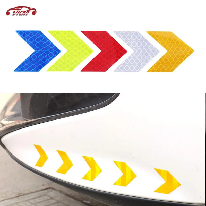 10PCS Arrow Reflective Tape For Truck Motorcycle Bicycle Safety Caution Warning Reflective Adhesive