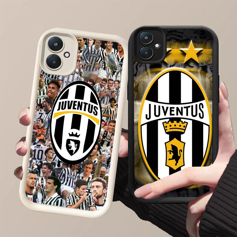 DK-68 JUVENTUS ปลอกซิลิโคนสีดําและสีขาวสําหรับ Xiaomi Redmi Poco 13T K60 A2 C65 C71 14T A1 14 13C Ul