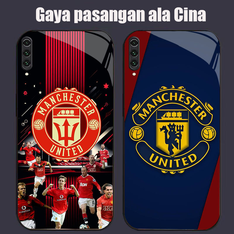 DK-89 Manchester City Casing GLASS soft frame สีดํา Samsung Note A70 10Plus A7 A70S A10 A02 A50 10 2