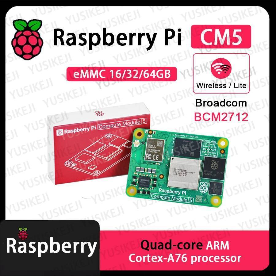 Original Raspberry Pi CM5 RAM 8GB 16GB , WIFI , พร้อม EMC , LITE , CM5108032 ซม5108000 ซม5008032 ซม5