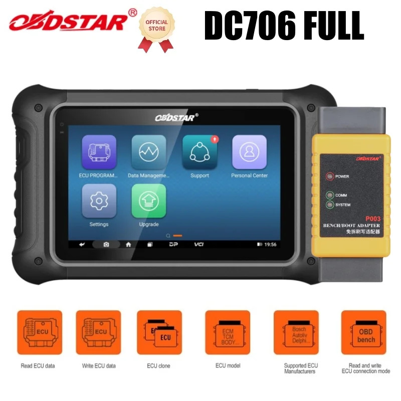 OBDSTAR DC706 ECU Tool Full Version for Car and Motorcycle ECM & TCM & BODY & Clone by OBD or BENCH