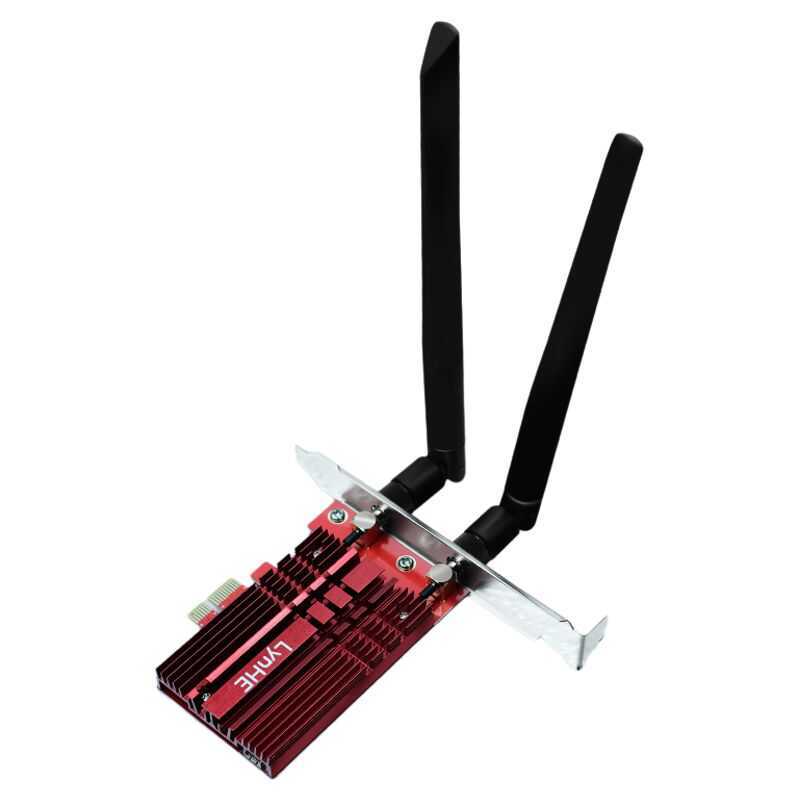 ลินเหอ.| 6 Gigabit Desktop AX200 Chip Dual-Band AX3000M PCIe Interface WiFi และ Bluetooth 5.2 Receiv