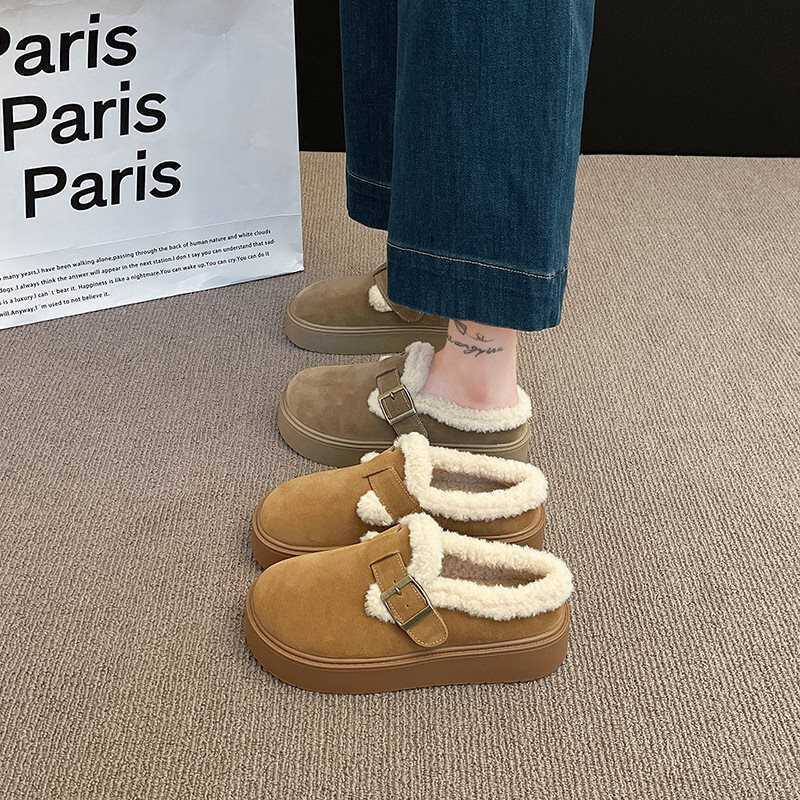 รองเท้าแตะผ้าฝ้าย Femur Style สำหรับใส่กลางแจ้ง แฟชั่นใหม่ปี 2025