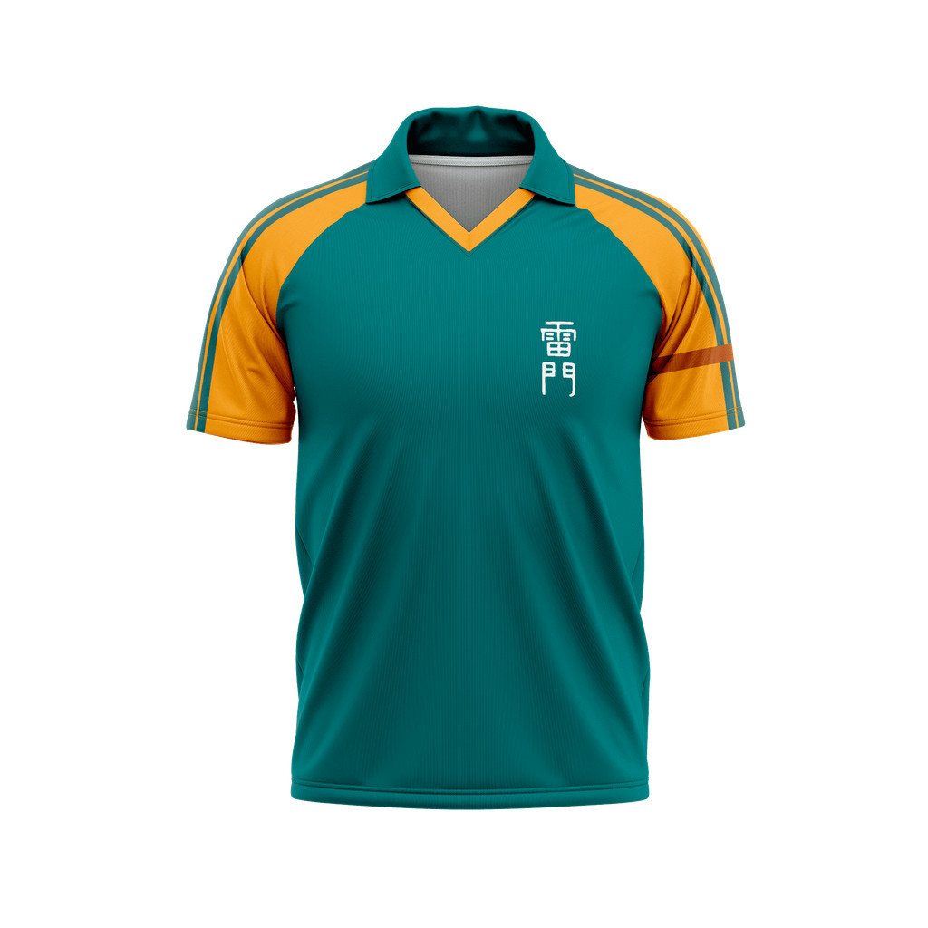 เสื้อยืดแขนสั้นสำหรับกีฬาแบบ.Round ในสไตล์ของ Super Onze เหมือน Inazuma Eleven