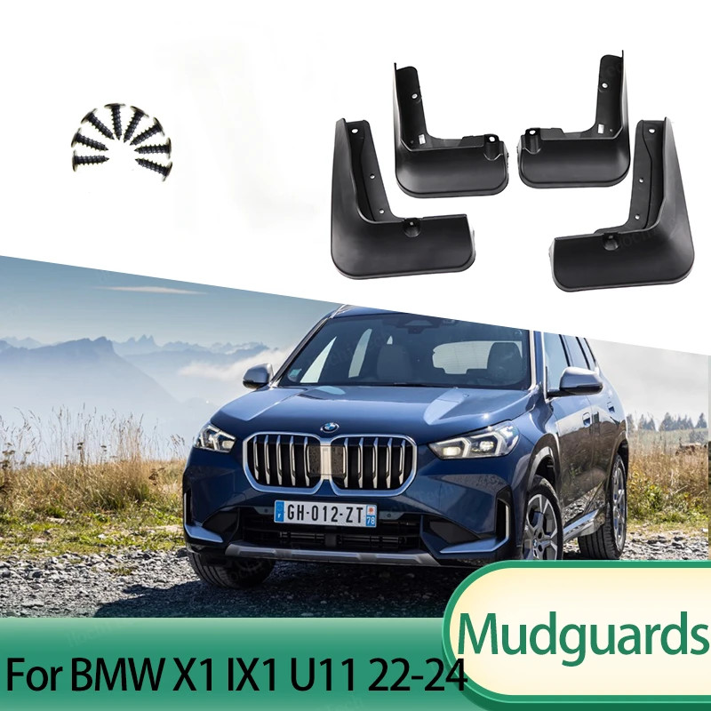 Mud Flaps Auto Front Rear 4pcs Mudguards Special Fender Mudflaps Car Accessories For BMW X1 IX1 U11