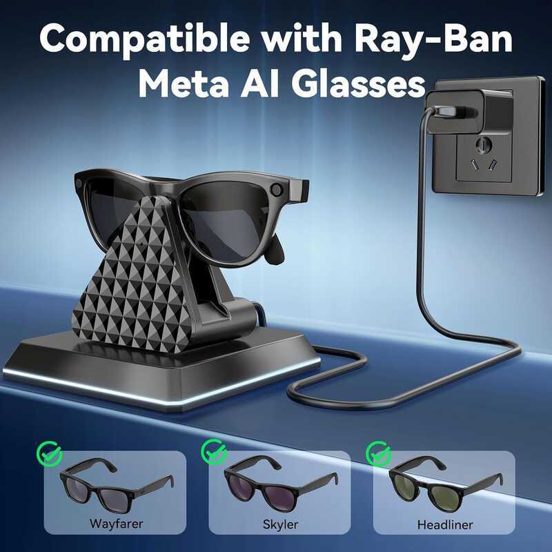 เครื่องชาร์จแว่นตาอัจฉริยะ Ray-Ban meta rayban ที่ขายดีที่สุด AI Person Smart Charger เครื่องชาร์จ u
