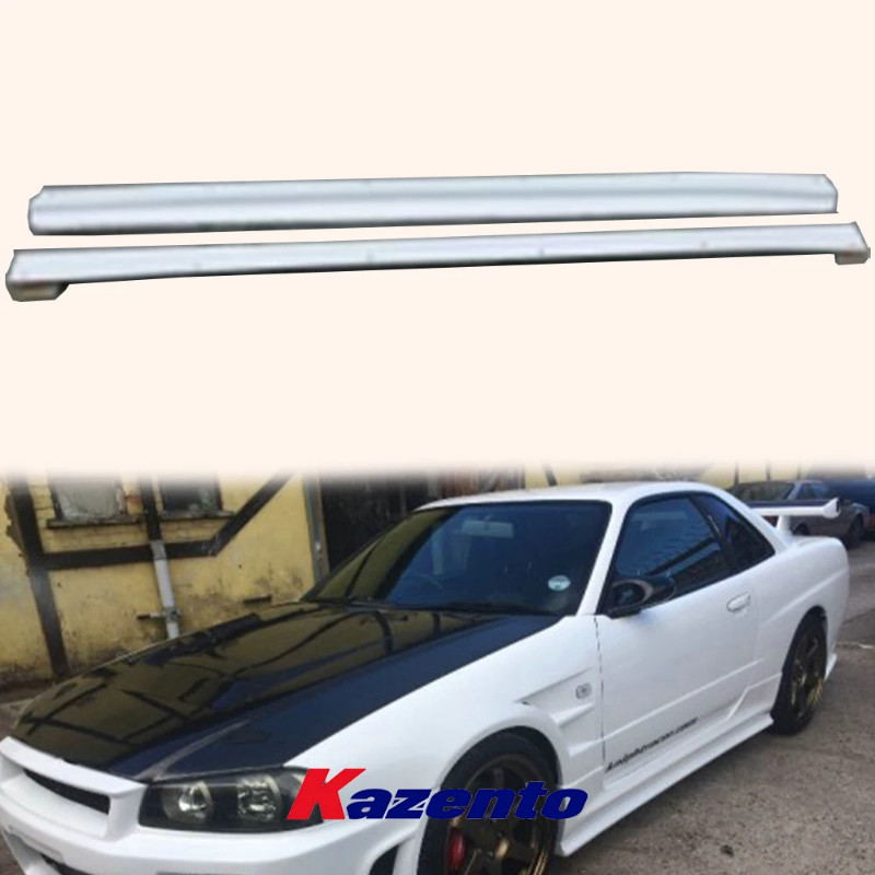 For Nissan Skyline R34 (GTT Only) ESB Style FRP Unpaint Side Skirt Extension