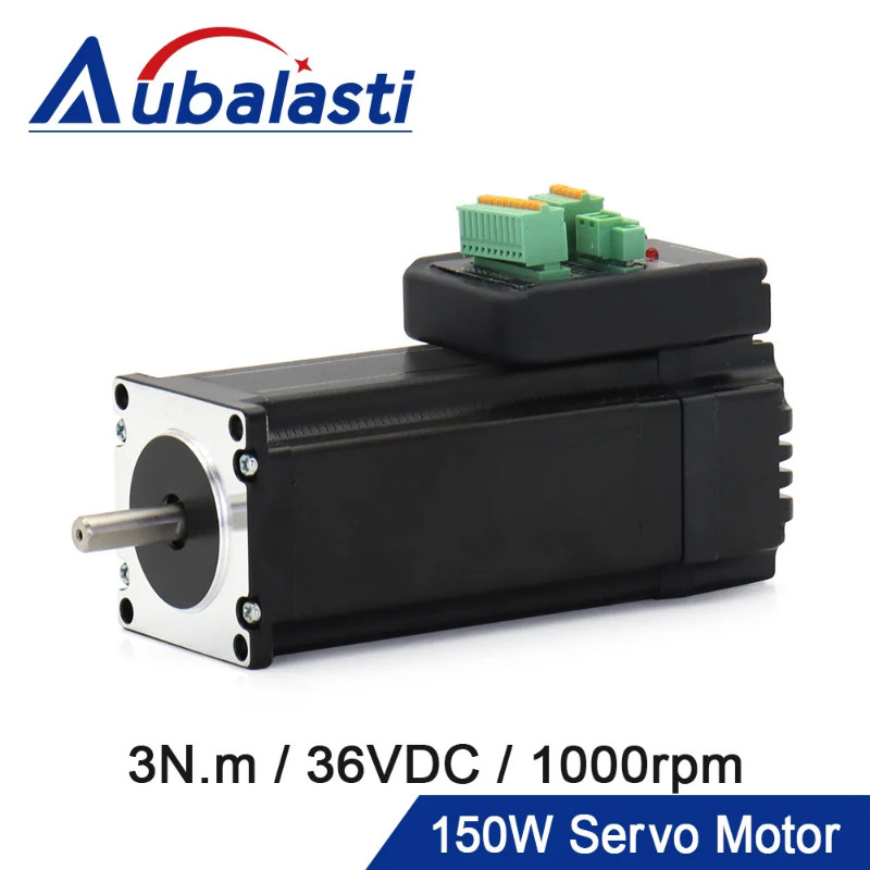 Aubalasti 150W Nema23 Integrated Servo Motor with Driver 36VDC 3N.m 1000rpm Servo Motor and Driver