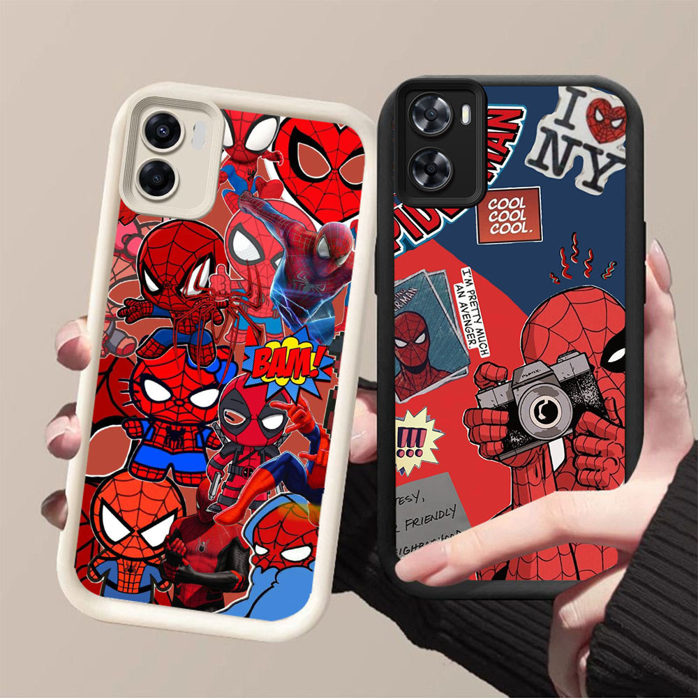 DK-71 Marvel X men ปลอกซิลิโคนสีดําและสีขาวสําหรับ OPPO Realme A36 A57s A76 C33 9i A77s A57 A96 A57e