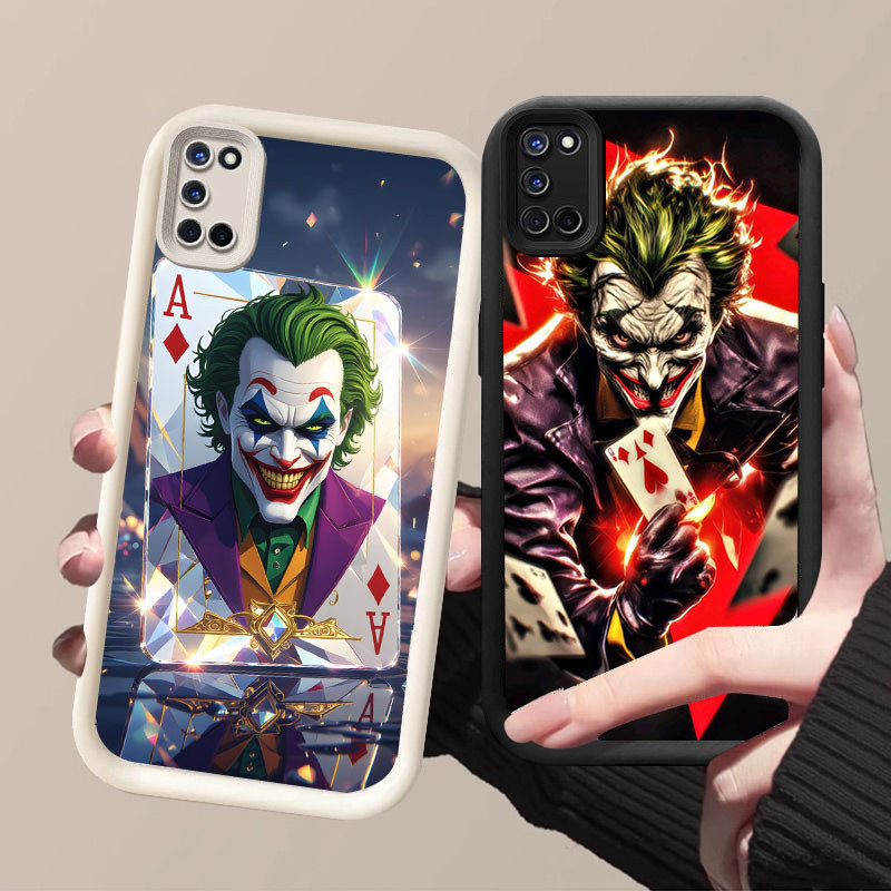 HK-60 Joker กันกระแทกสําหรับซิลิโคนสีดําและสีขาว OPPO A92 A55 F19 A95 A74 A52 A94 A72 F19S