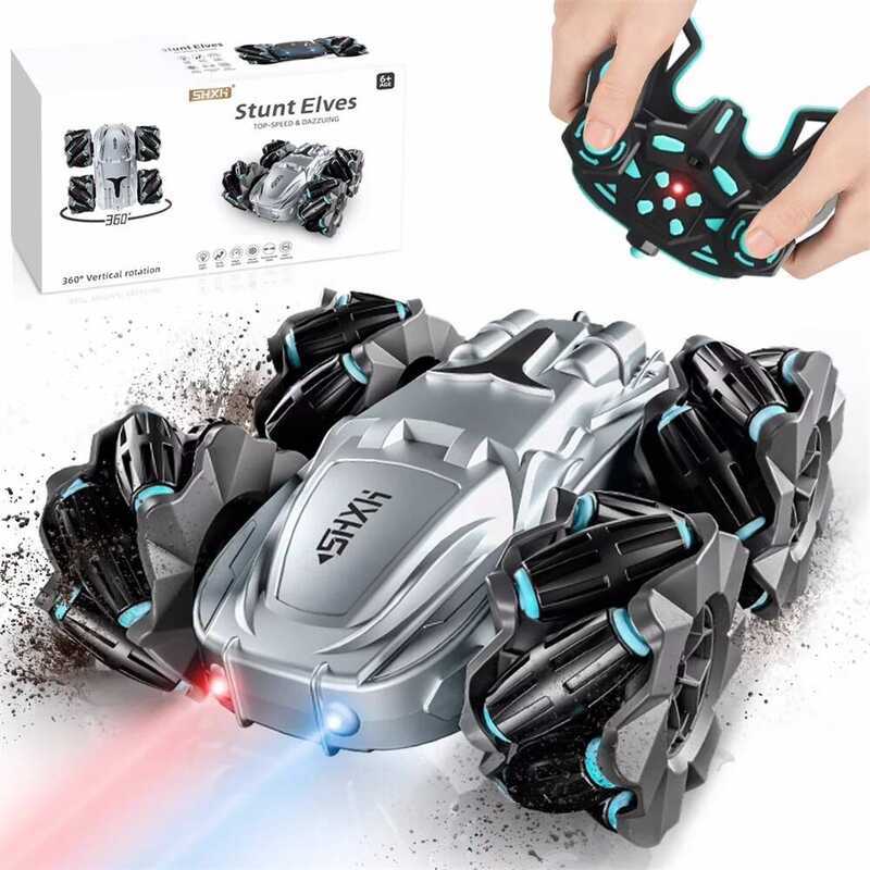C Remote Control Car,Double Sided 360° Rotating 4Wd RC Cars, 2.4Ghz Electric Race Stunt Rechargeabl
