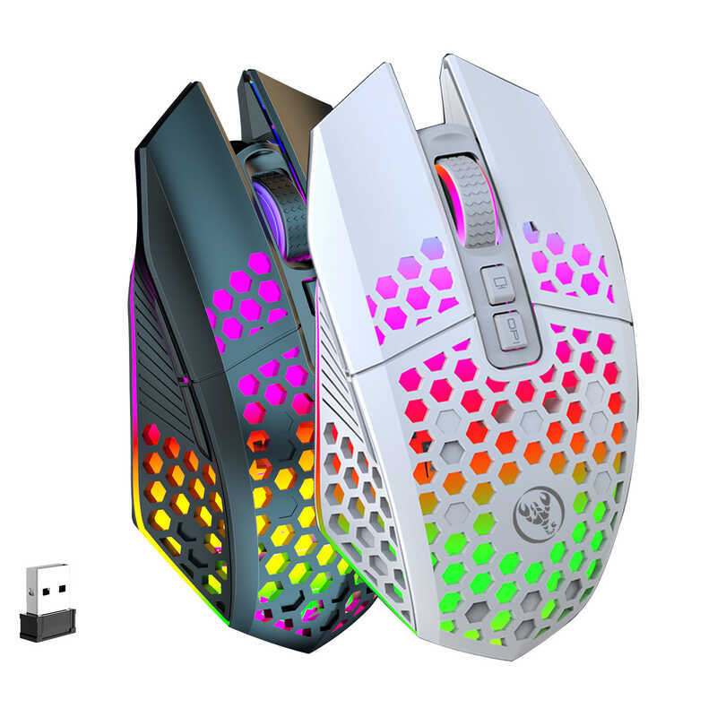 T5 Hole Mouse 2.4G Luminous เมาส์ไร้สายแบบชาร์จไฟได้ Mute Design Thin Light Office Mouse