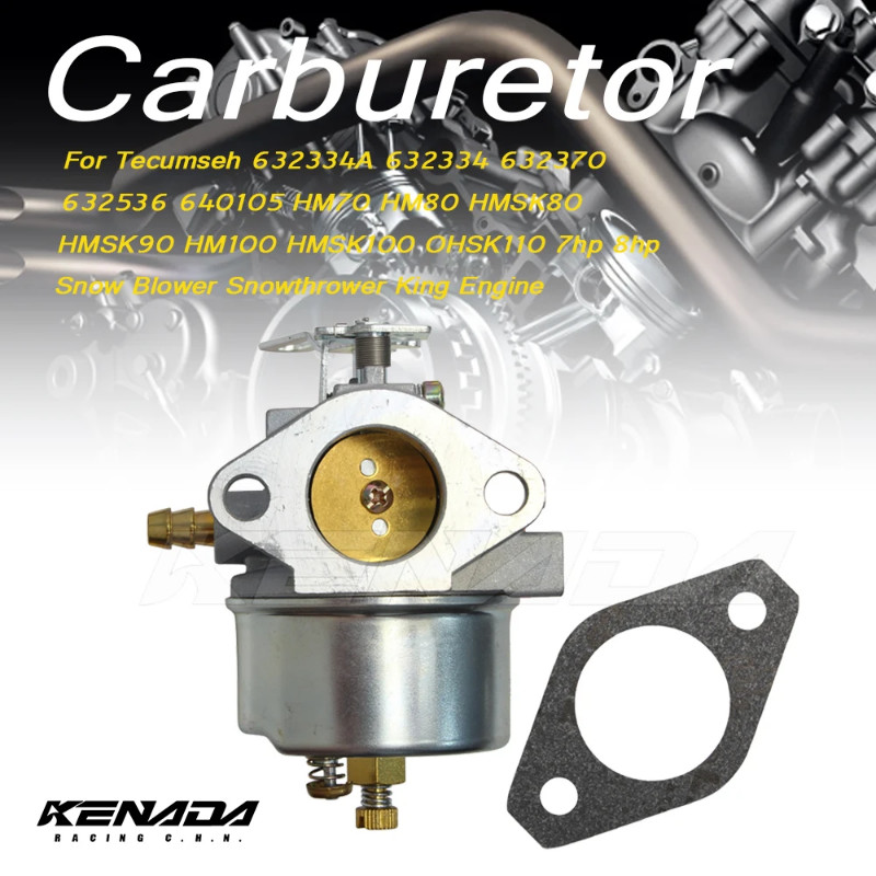 Carburetor For Tecumseh 632334A 632334 632370 632536 640105 HM70 HM80 HMSK80 HMSK90 HM100 HMSK100 7