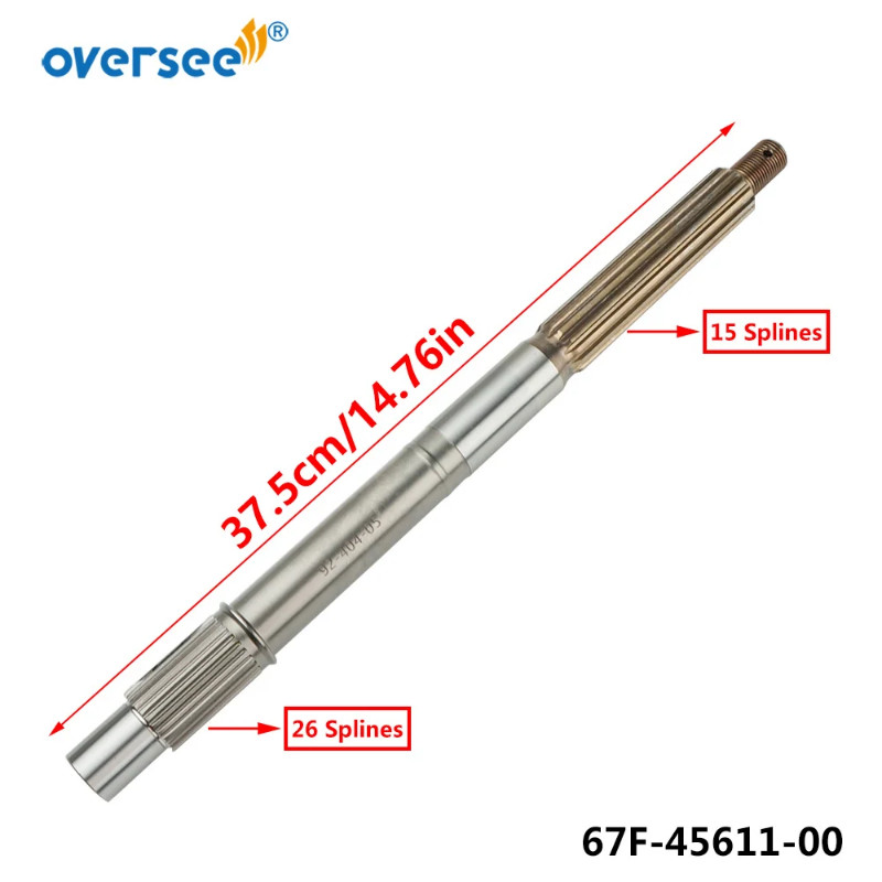 67F-45611 Propeller Shaft For Yamaha Outboard Motor 4T 75HP 50HP 80HP 90HP 100HP  67F-45611-01;67F-