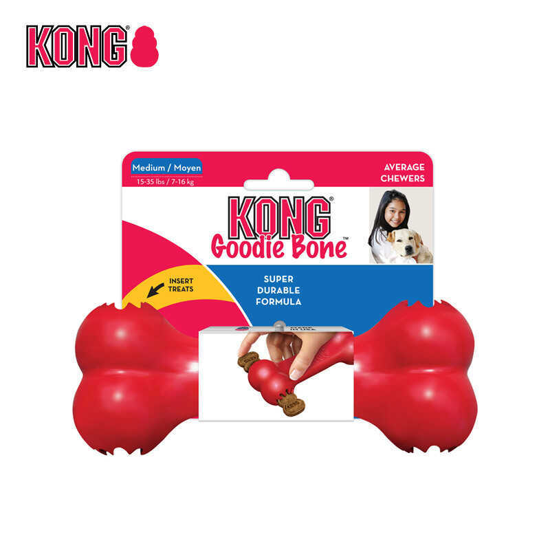 American KONG Bone Dog Toy Leaky Food Training Molar Bite-Resistant Puzzle Fillable Snacks